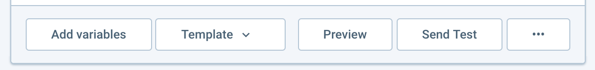 Boutons sous la fenêtre de modification d’un Touchpoint, dont le bouton Template