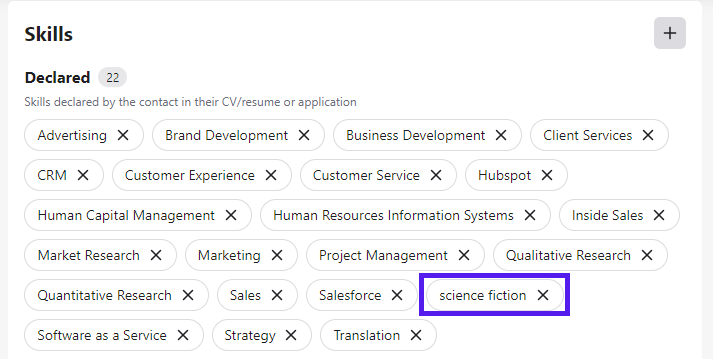 Nouvelle compétence ajoutée et encadrée dans la section Compétences du profil