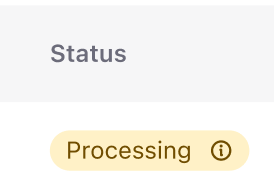 Statut Processing d’une exportation en cours