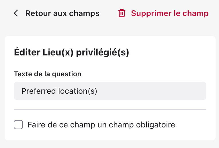 Panneau Éditer Lieu(x) privilégié(s)