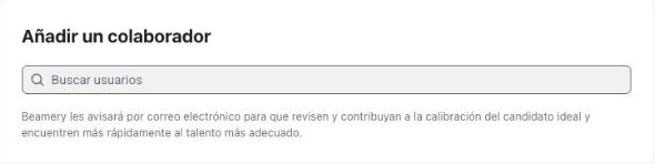 Sección Añadir un colaborador