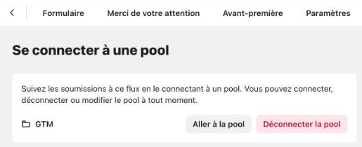 Onglet Pool d’un Flow connecté à un Pool